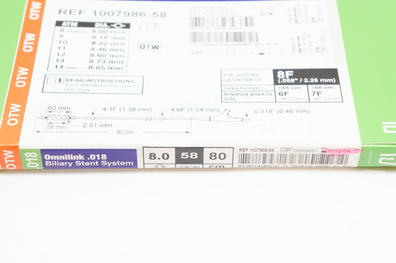 Abbott 1007986-58 Omnilink 0.018 Biliary Stnt System 8.0 x 58mm, 80cm (x)